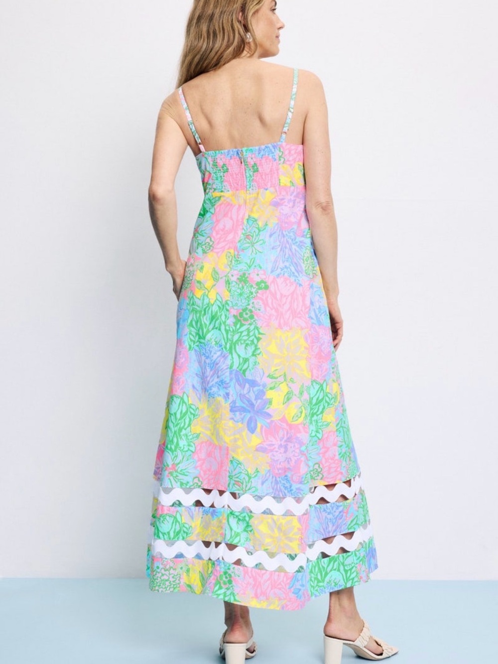 NWT Lilly Pulitzer Haley Midi Dress Bright Delight Patch Size 12 $278 - Picture 4 of 9